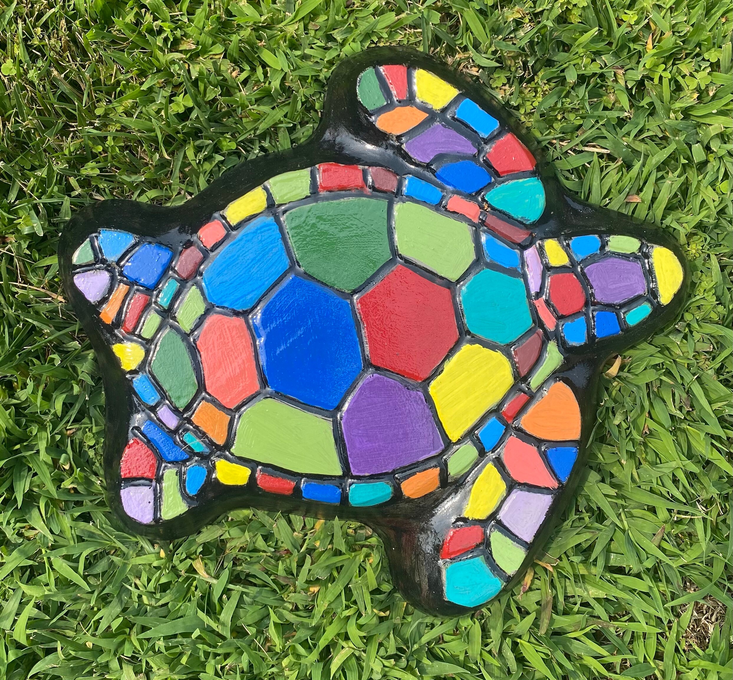 Sea Turtle Stepping Stone Turtle Garden Concrete Turtle Etsy