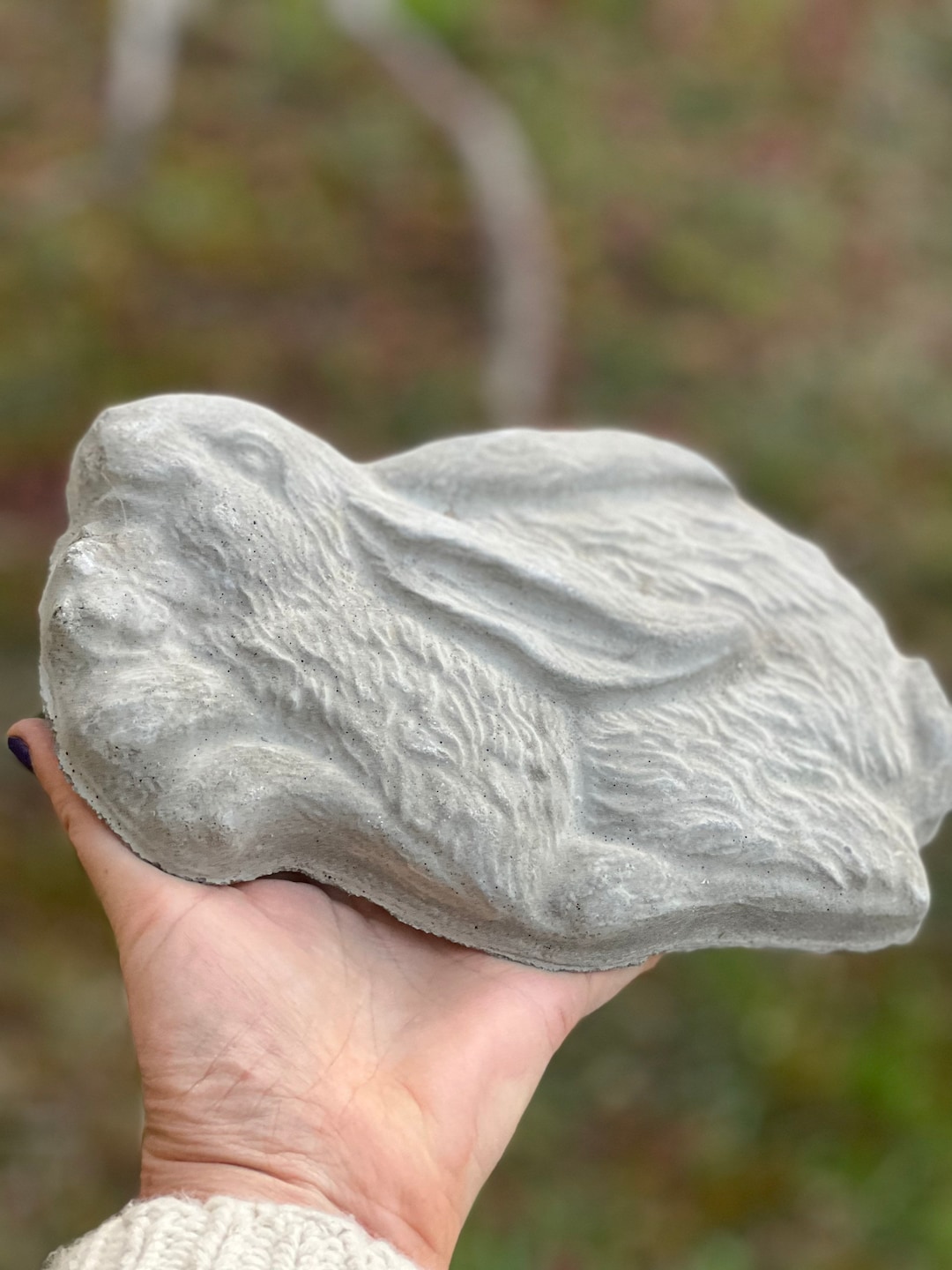 Bunny Stepping Stone, Concrete Step Stone, 8 X 5.5, Bunny Garden, Bunny