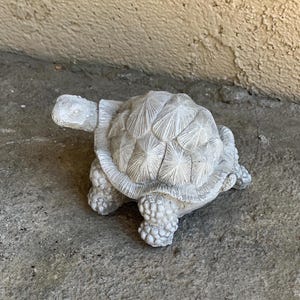 Concrete Mini Tortoise, 4”x3”, Concrete Statue, Small Tortoise Statue, Concrete Garden Statue, Tortoise Statue, Tortoise Garden, Pot decor
