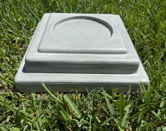 Concrete Pedestal stand, 11.5"x3.5", statue base garden plinth, outdoor pedestal, Outdoor Plant Stand, Riser stone, garden accessory