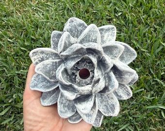 5" Lotus Fountain, Concrete lotus Flower, flower water feature, Zen water fountain, lotus decor, asian garden fountain, pond lotus ornament