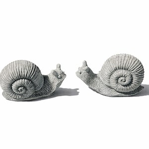 Concrete Snail Garden Sculpture, 4"L x 1.75"W x 2.5"H, Shell Garden, Cement Garden art, pot decor, Snail Garden Decor, housewarming Gift