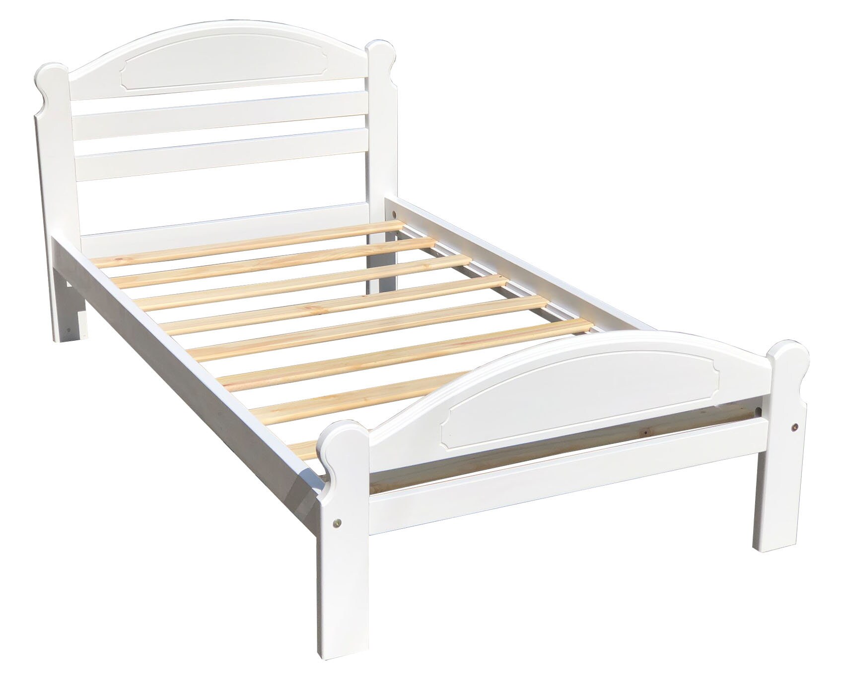 Solid Pine Twin Bed Single Wooden Bed Arizona Unfinished with Slats Solid Pine Twin Bed Single Wooden Bed Arizona Unfinished with Slats