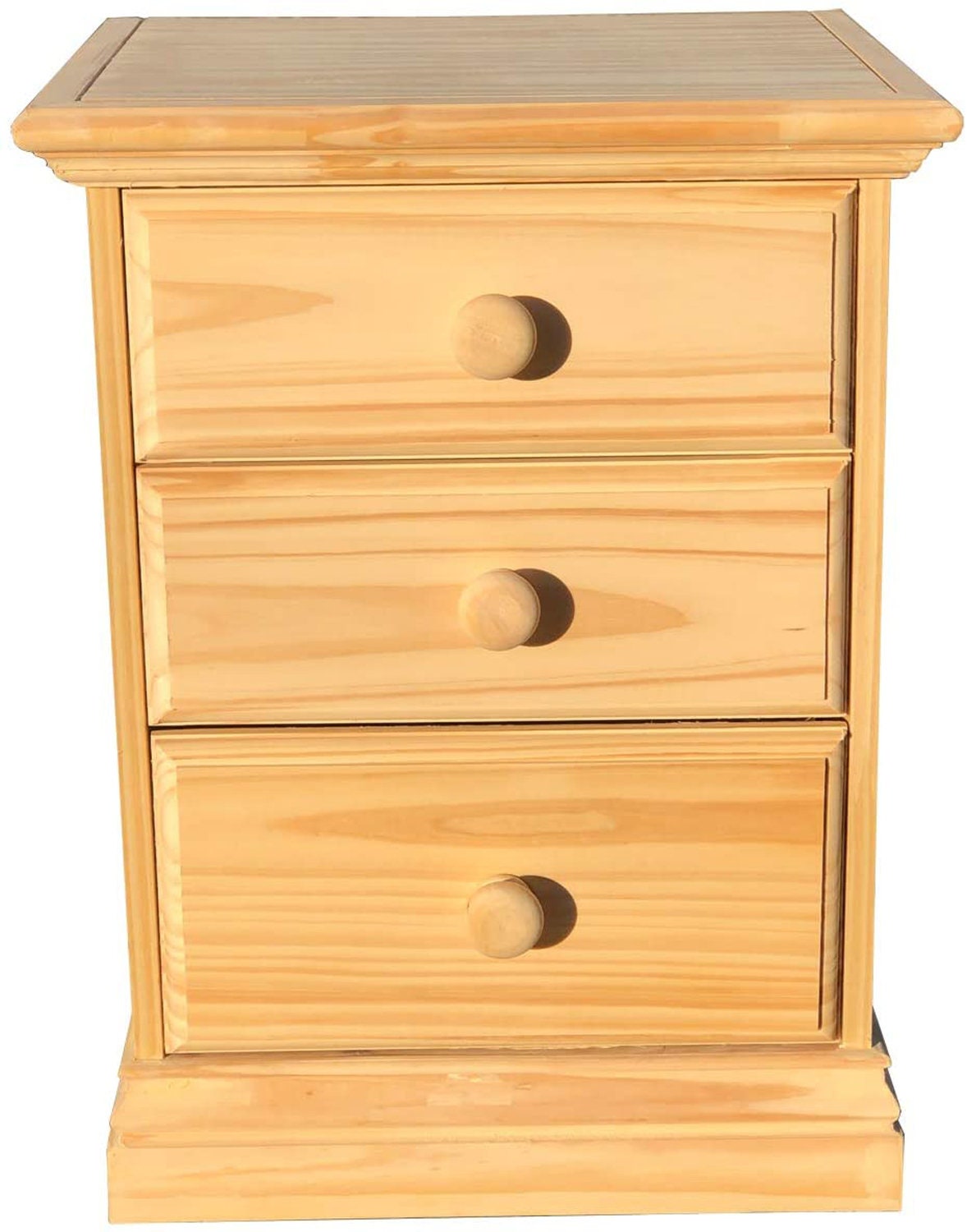 New 3 Drawers Nightstand Unfinished Bedside Table Fully Etsy