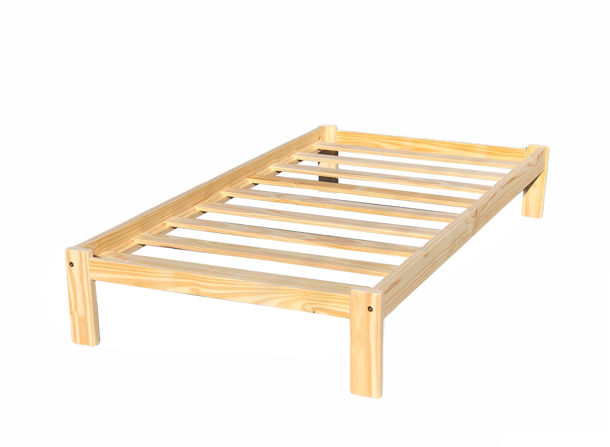 Full XL Platform Bed Frame Unfinished Alaska Single Bed Easy Etsy