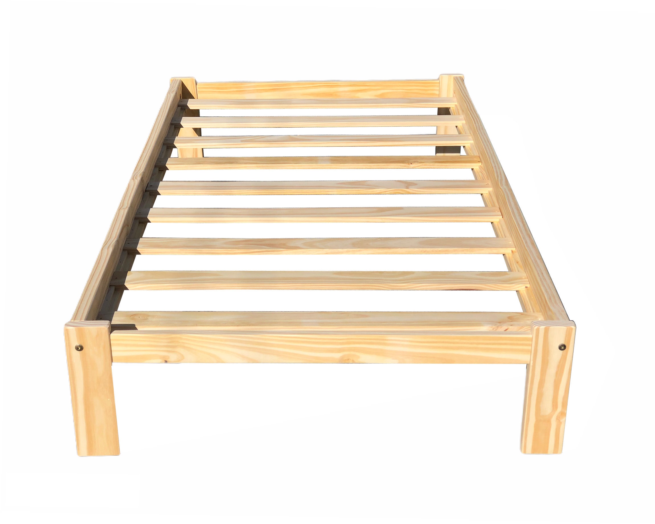 Full XL Platform Bed Frame Unfinished Alaska Single Bed Easy Etsy