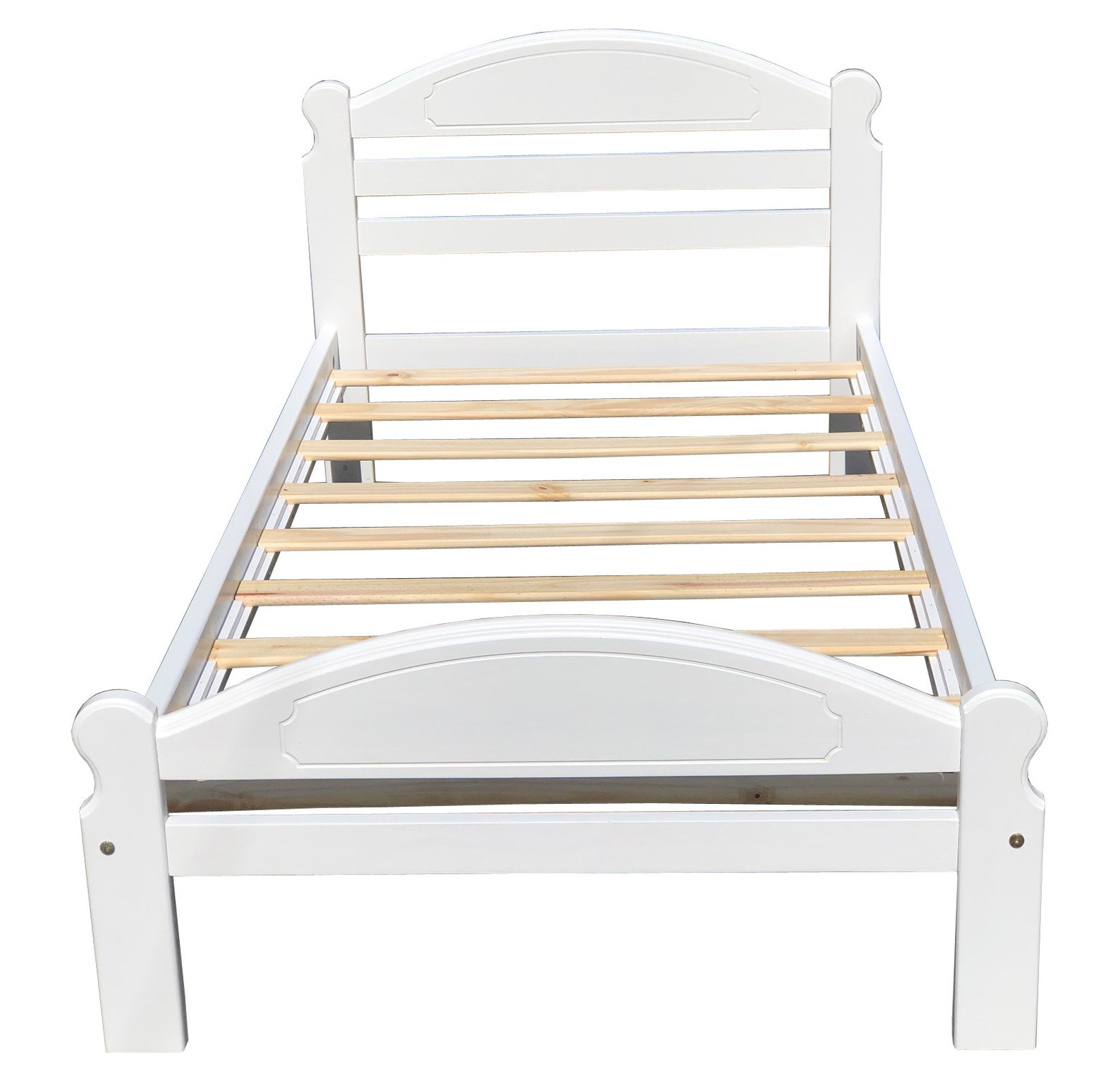 Twin XL Bed White Arizona Wooden Single Bed Frame Easy to - Etsy