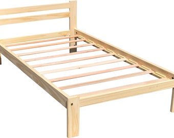 Pine Bed, Full Size Pine Wood Platform Bed Frame