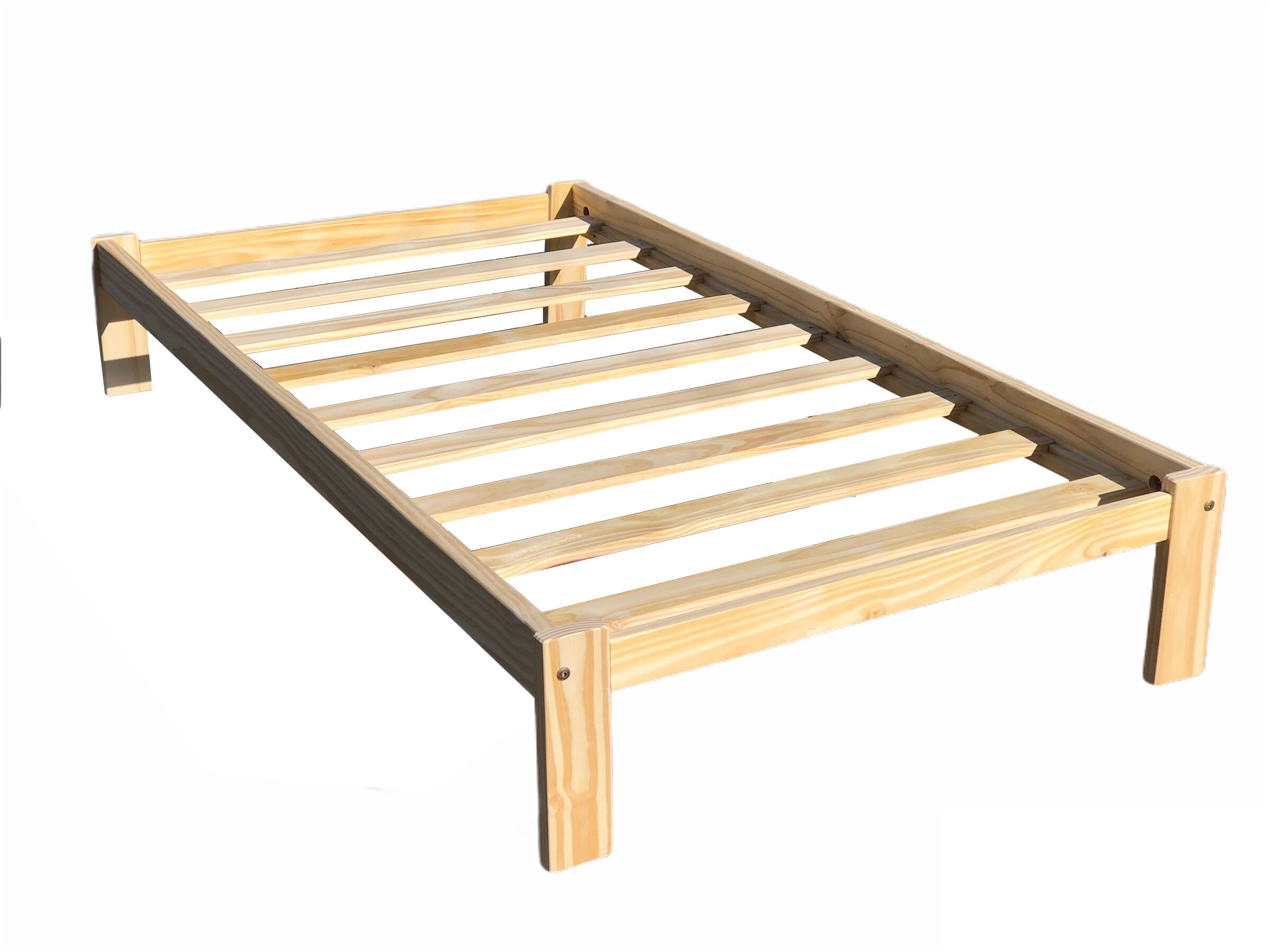 Full XL Platform Bed Frame Unfinished Alaska Single Bed Easy Etsy