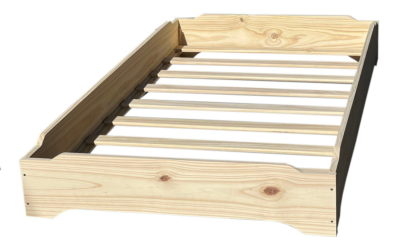 Stackable Beds Set of Two Twin XL Over Twin XL Wooden Bed Etsy