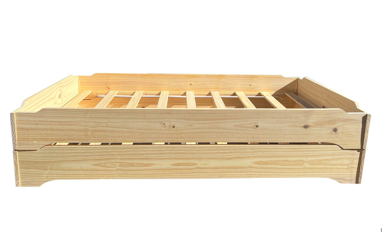 Stackable Beds Set of Two Twin XL Over Twin XL Wooden Bed Etsy