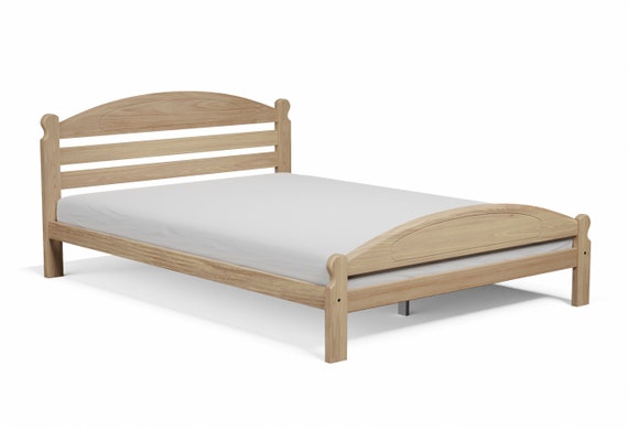 Full XL Size Wooden Bed Unfinished Arizona Double Bed Frame Easy