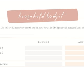 Monthly Budget Worksheet Download