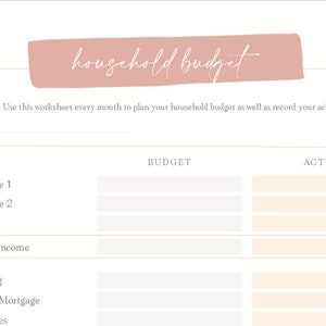 Monthly Budget Worksheet Download