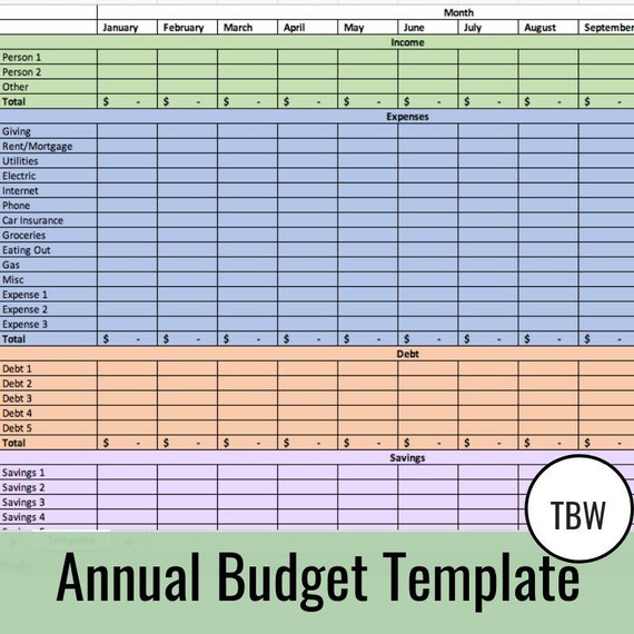 template budget excel