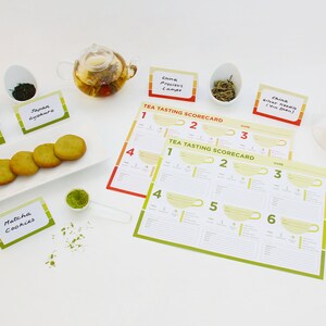 Tea Tasting Scorecards, Tea Sampler, Tea Tasting Party Decorations, Tea ...