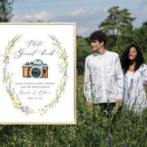 Botanical Wedding Photo Guest Book Sign, Editable Template, Photo Guestbook Sign, Garden Wedding, Photo Booth Sign, Herbs | INSTANT DOWNLOAD