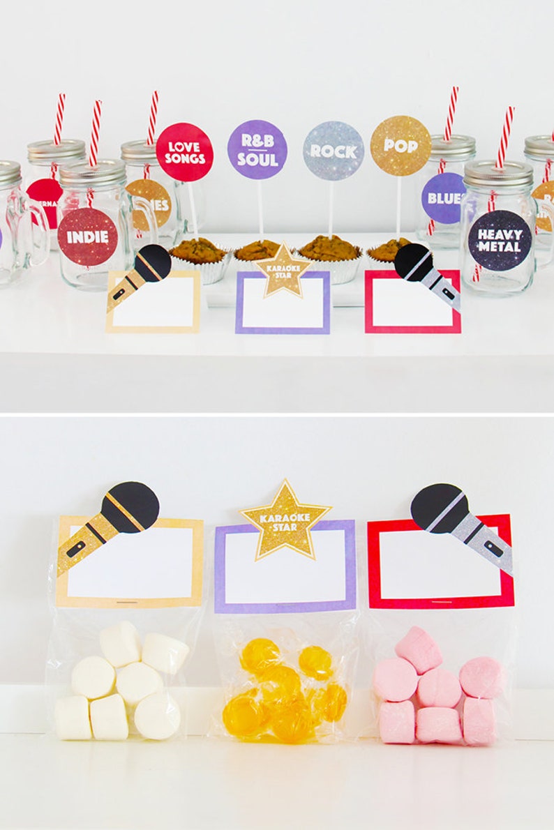 Karaoke Party Decorations Karaoke Party Photo Booth Props Etsy