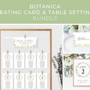 Garten Hochzeit Sitzplan, Sitzplan Karten, Sitzplan Karten, Tischnummer, Botanische Hochzeit | SOFORTIGER DOWNLOAD