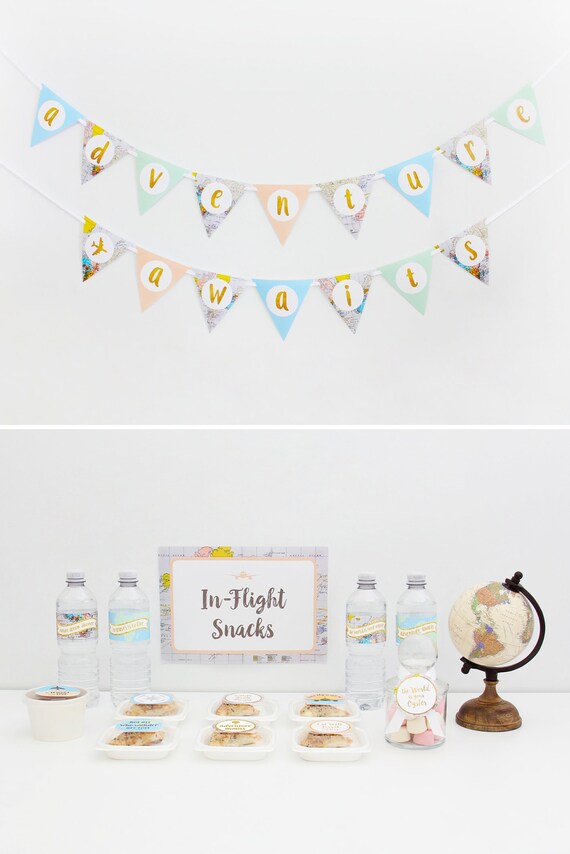 Travel Party Decorations Travel Photo Booth Props Printable Etsy