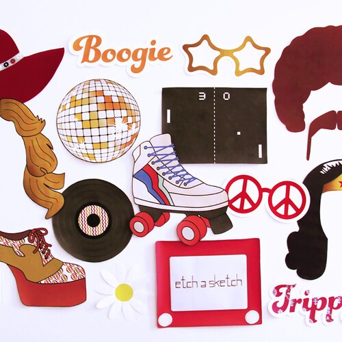 70s Party Photo Booth Props: disco PARTY Props | Etsy