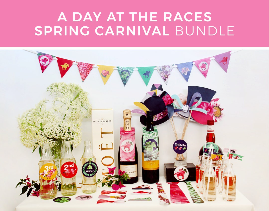 Melbourne Cup Party Decorations, Melbourne Cup Photo Booth Props