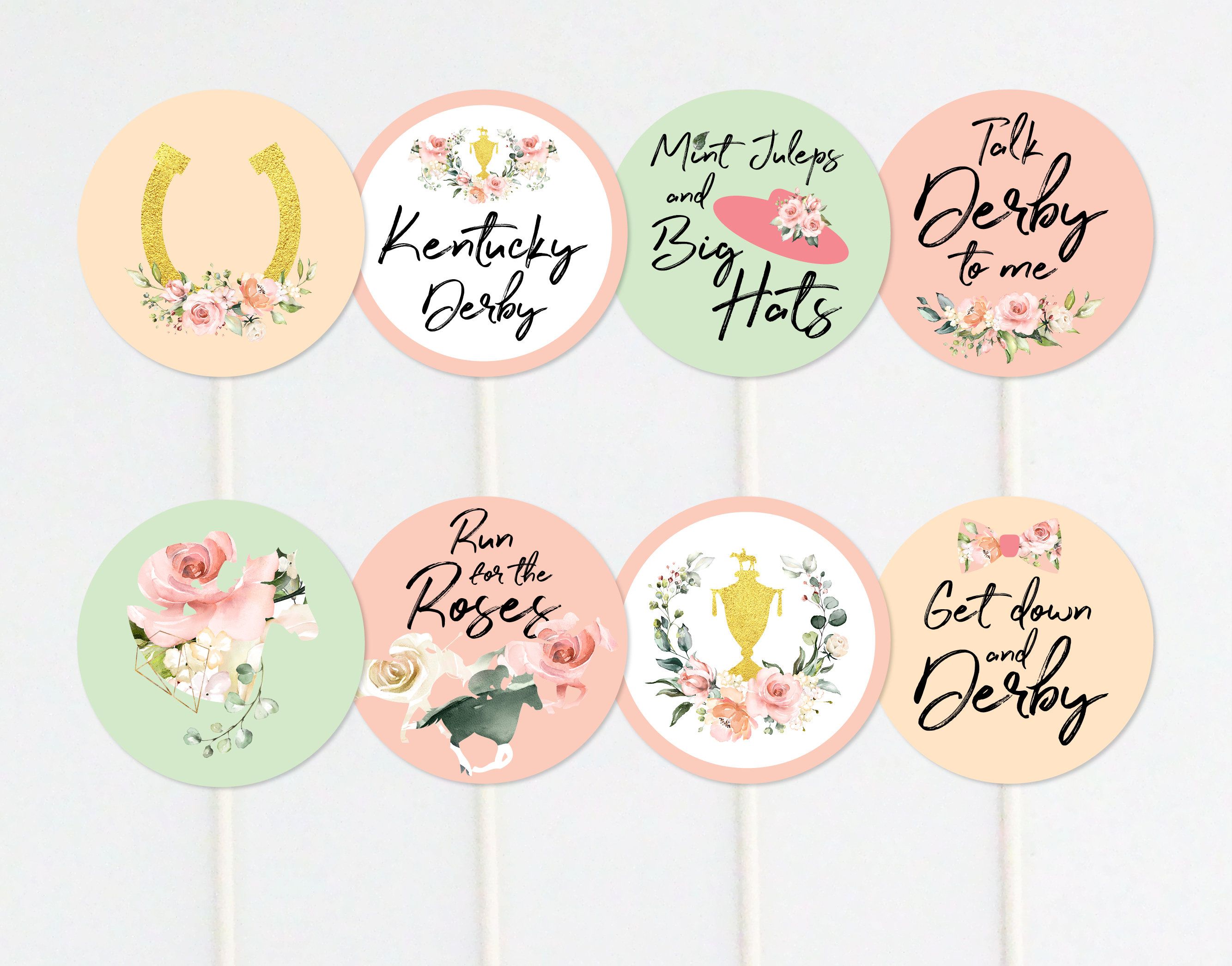 Kentucky Derby Cupcake Topper Kentucky Cupcake Cake Etsy