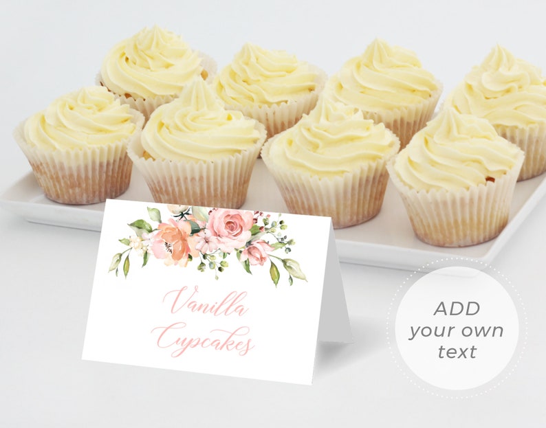 Editable Tent Card Buffet Label Template Food Label Place Etsy