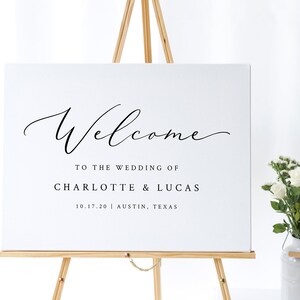 Minimalist Welcome Sign, Template, Elegant Welcome Sign, Modern Welcome Sign, Wedding Welcome Sign, Simple Welcome Sign | INSTANT DOWNLOAD