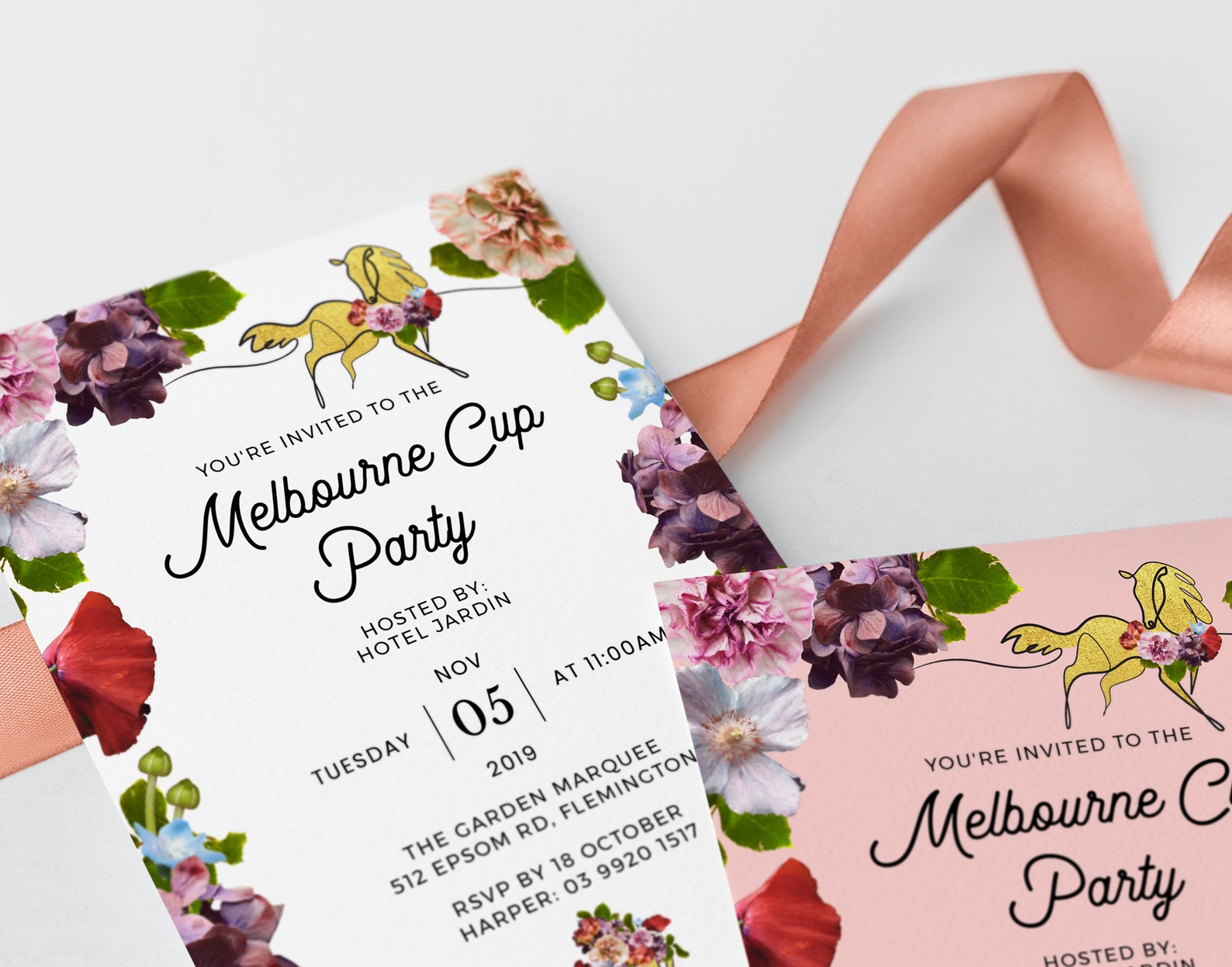 Melbourne Cup Party Invitation Template Melbourne Cup Invite Etsy