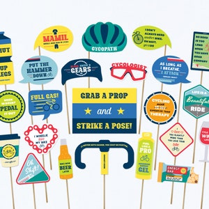 Accessoires pour photomaton vélo, Mamil, Décorations de fête vélo, Party vélo, Vélo, Impression | TÉLÉCHARGEMENT IMMÉDIAT