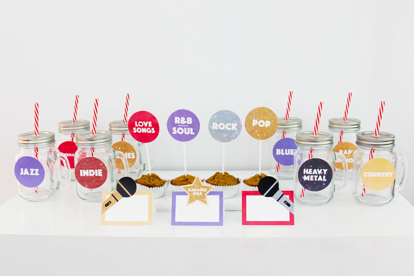 Karaoke Party Decorations Karaoke Photo Booth Props Karaoke Etsy