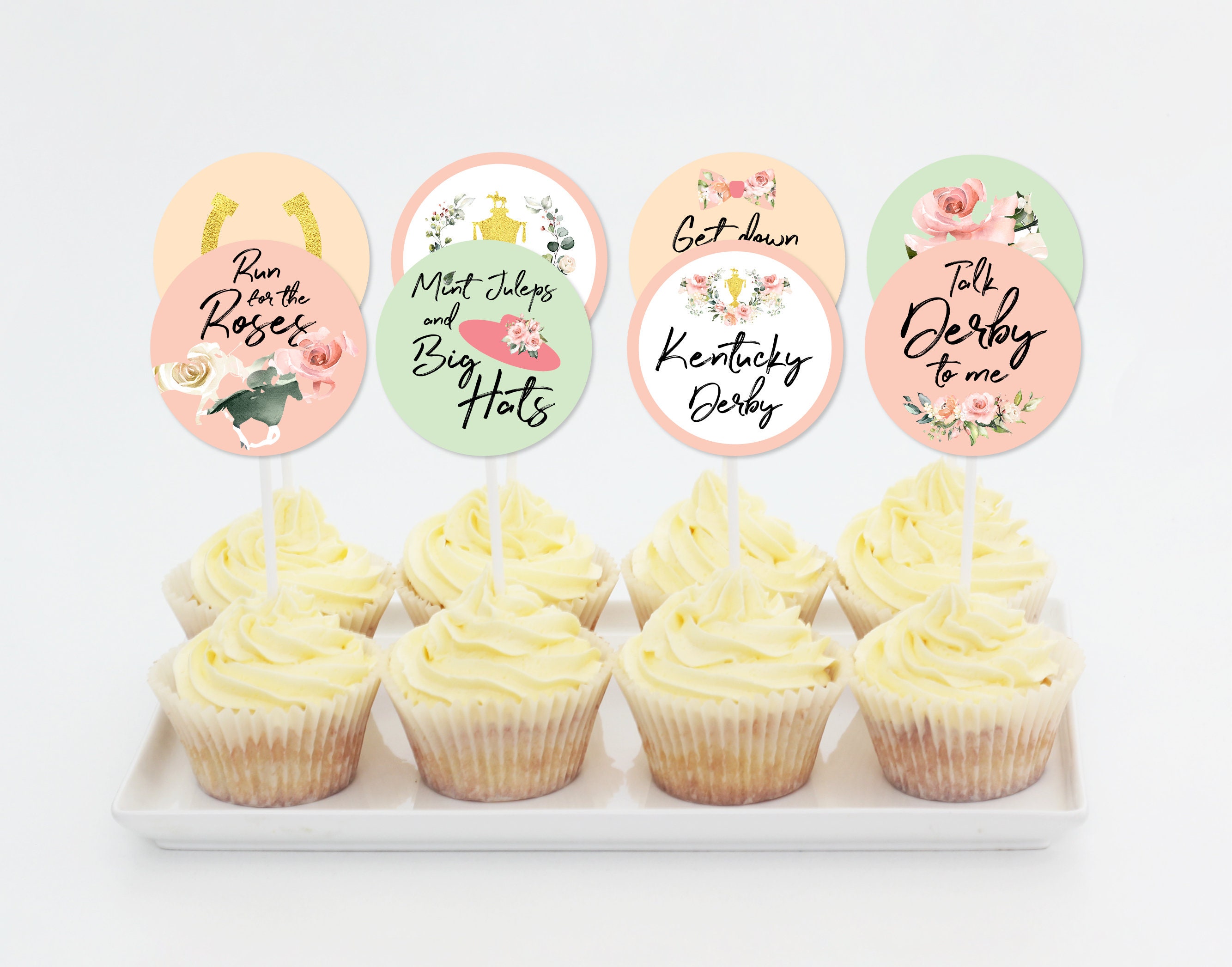 Kentucky Derby Cupcake Topper Kentucky Cupcake Cake Etsy