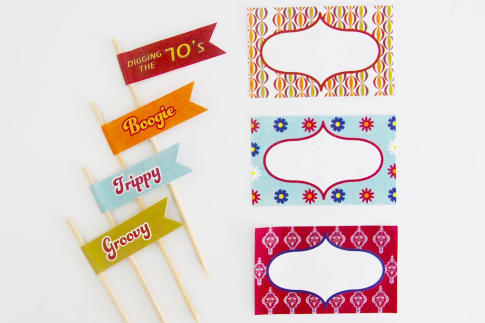 70s Photo Booth Props Printable