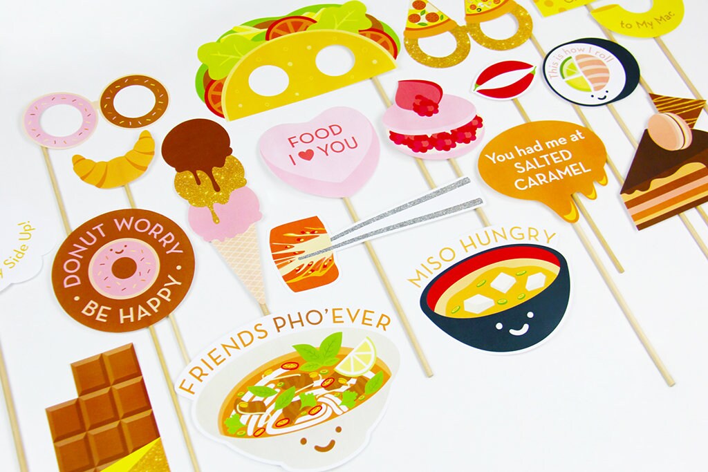 Foodie Props, Potluck Party Props, Potluck Party Decorations, Food ...