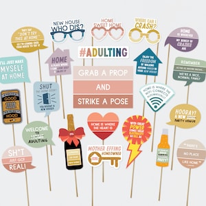 Housewarming Props, Printable, Housewarming Party Decoration Ideas, Photo Booth Props, Paint Swatches, New House, Home | INSTANT DOWNLOAD