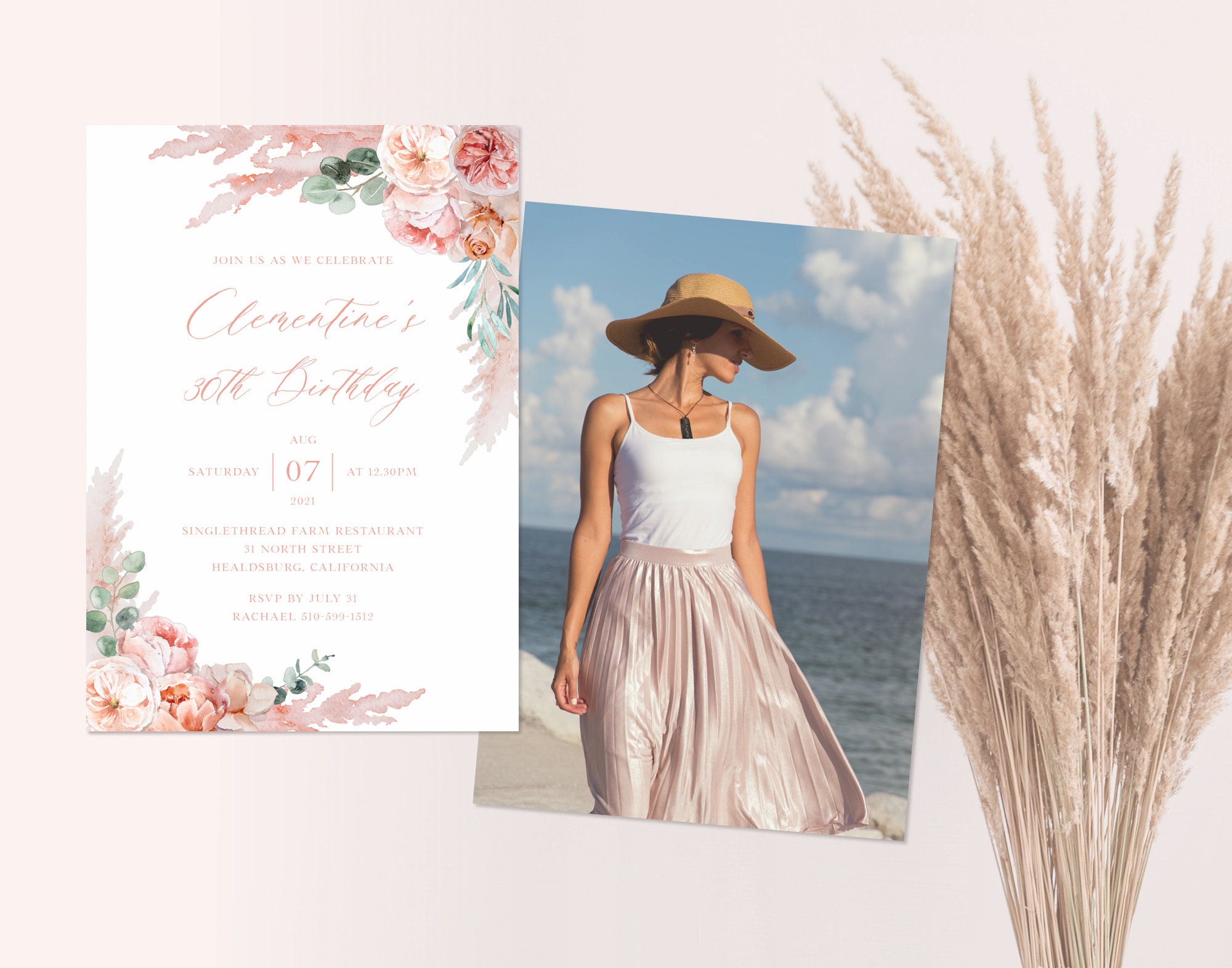 Boho Birthday Invitations