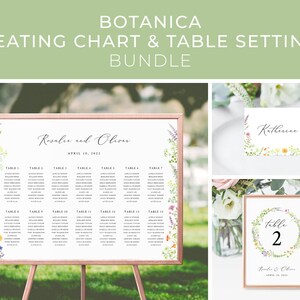 Garten Sitzplan Bundle Vorlage, Sitzplan Outdoor, Tischnummer, Kräuter Tischkarten, Gartentisch Sitzplan | SOFORTIGER DOWNLOAD