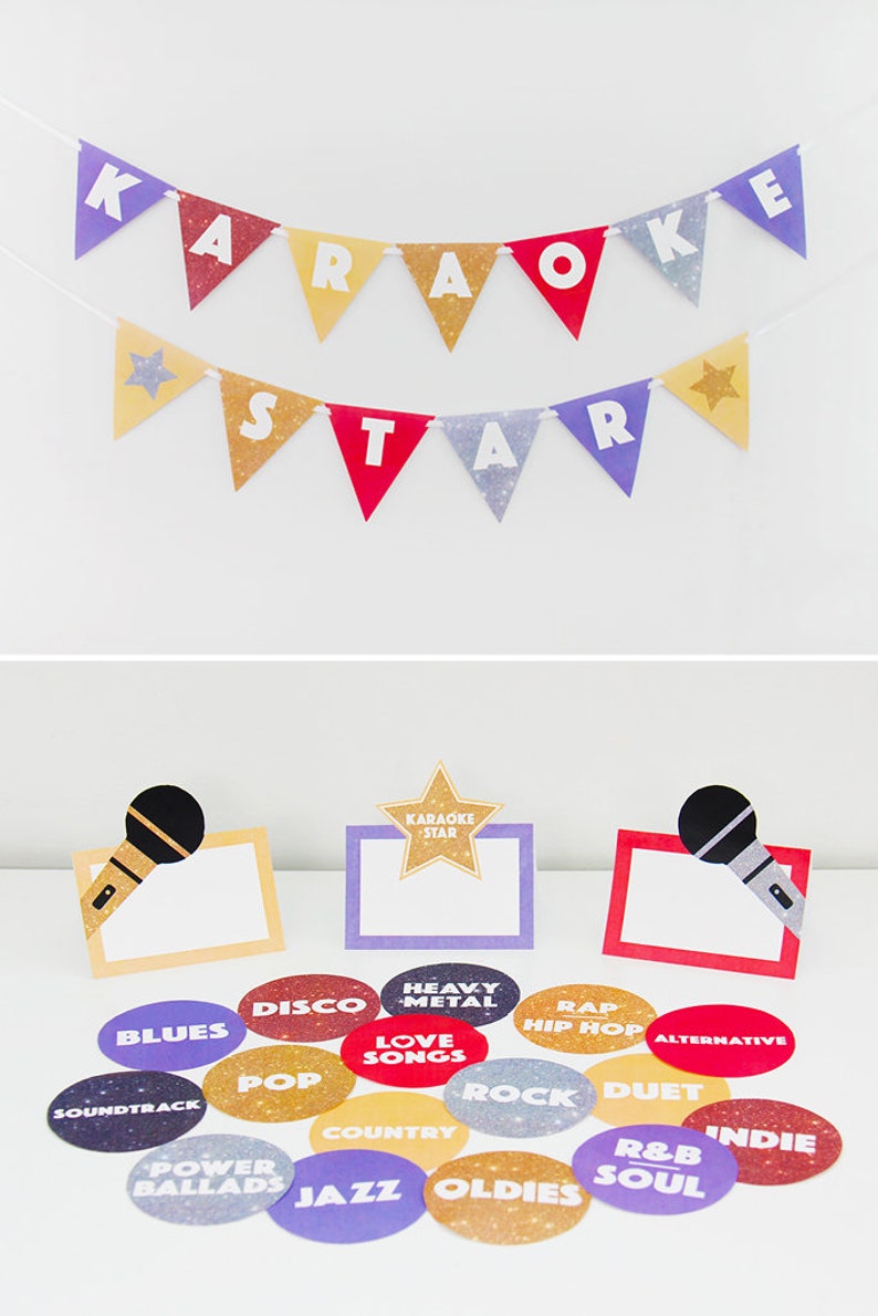 Karaoke Party Decorations Karaoke Party Photo Booth Props Etsy
