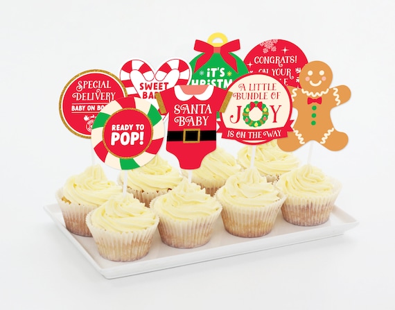 Buy Christmas Baby Shower Cupcake Christmas Cupcake Online in India - Etsy