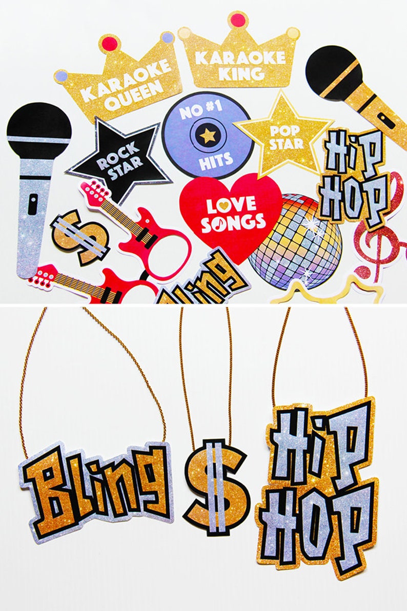 Karaoke Party Decorations Karaoke Party Photo Booth Props Etsy