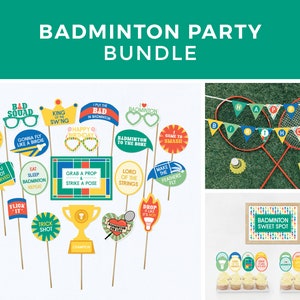 Badmintonverjaardagsversieringen, badmintonrekwisieten, feestversieringen, spandoek, badmintoncadeau, citaten, grappig, afdrukbaar | DIRECT DOWNLOADEN