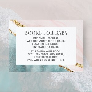 Strand babyshowerkaart, boekaanvraagkaart, boeken voor baby, babybibliotheek, genderneutraal, geslachtsonthulling, bewerkbaar | DIRECTE DOWNLOAD
