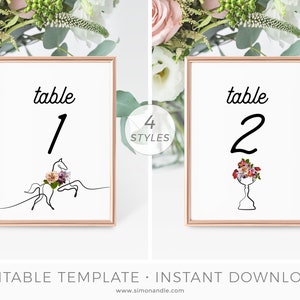 Melbourne Cup Table Number Template, Seating Card, Table Decor, Table Setting, Derby Decorations, Luncheon, Editable | INSTANT DOWNLOAD
