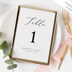 Minimalist Table Number Template, Minimalist Wedding Table Number, Seating Cards, Modern Table Number, Elegant Table Sign | INSTANT DOWNLOAD