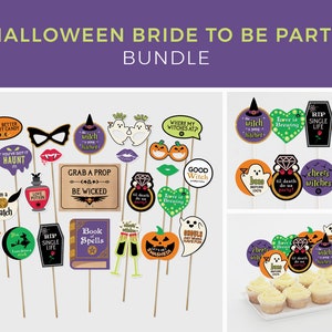 Paquete de decoraciones de fiesta de despedida de soltera de Halloween, accesorios de despedida de soltera de Halloween, despedida de soltera de Halloween, descarga imprimible / DIGITAL