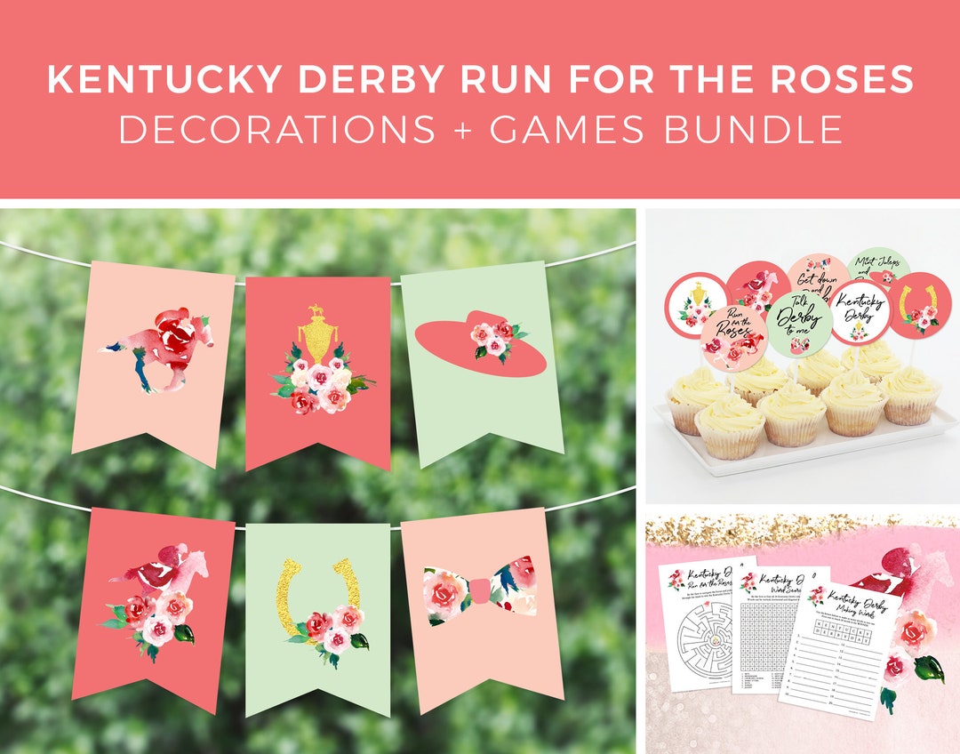Kentucky Derby Decorations, Kentucky Derby Games, Bundle, Derby Banner