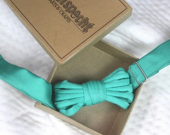 Children's bow tie fabric turquoise, different sizes