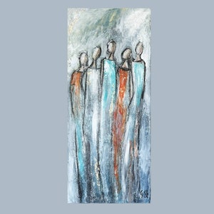 Acrylbild Frauen abstrakt/Strukturbild mit Blattgold/figurative Kunst/moderne Malerei/abstrakte Kunst auf Leinwand Bild 8