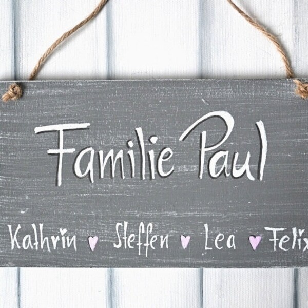 Türschild familie Etsy.de